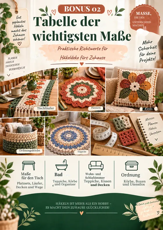 Bonus 2 — Tabelle der wichtigsten Maße