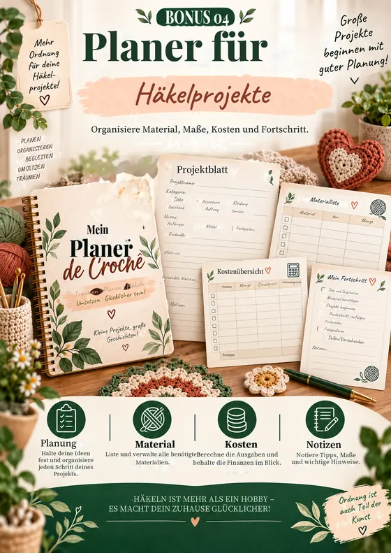 Bonus 4 — Planer für Häkelprojekte